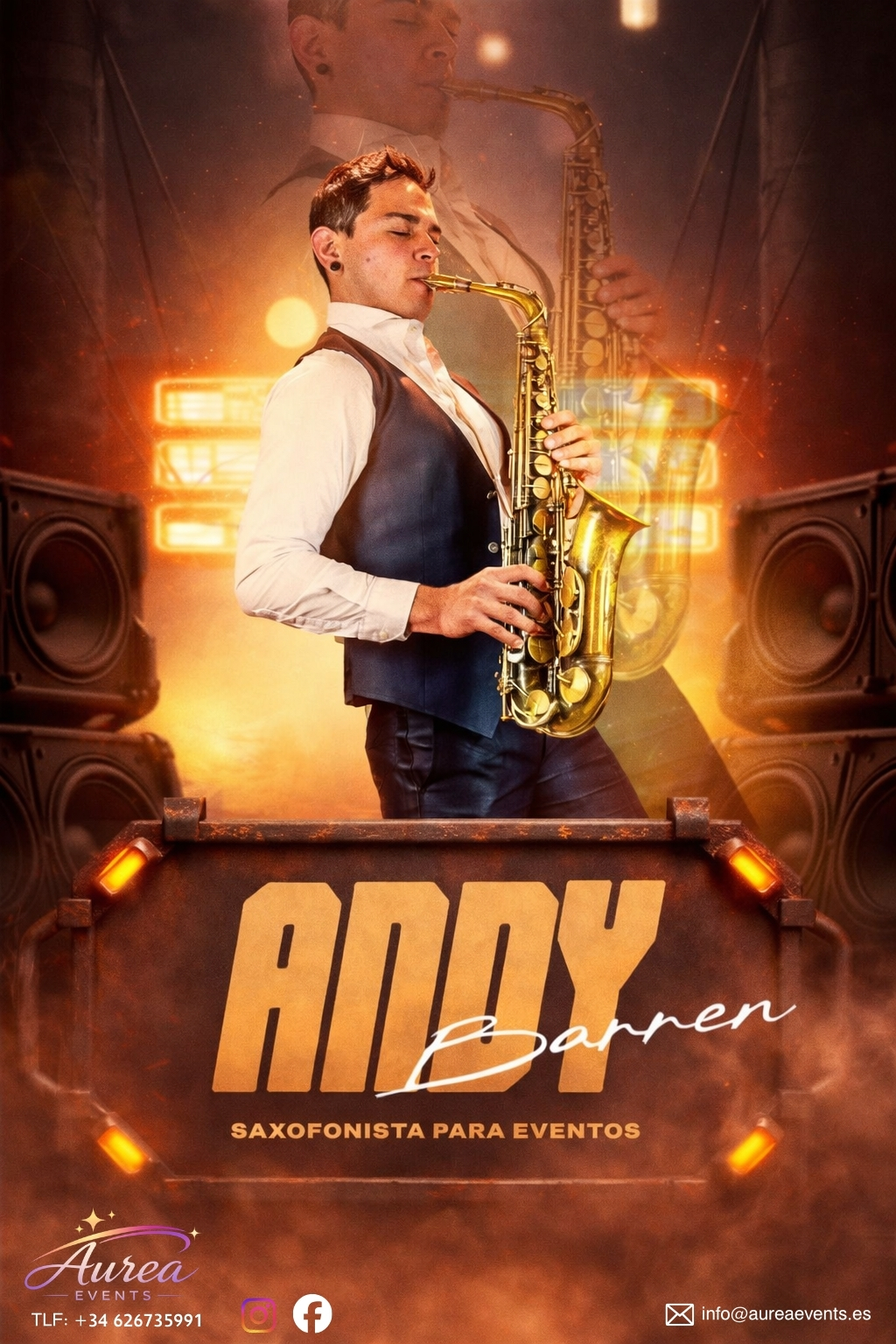 Cartel de Andy Barren - Saxofonista