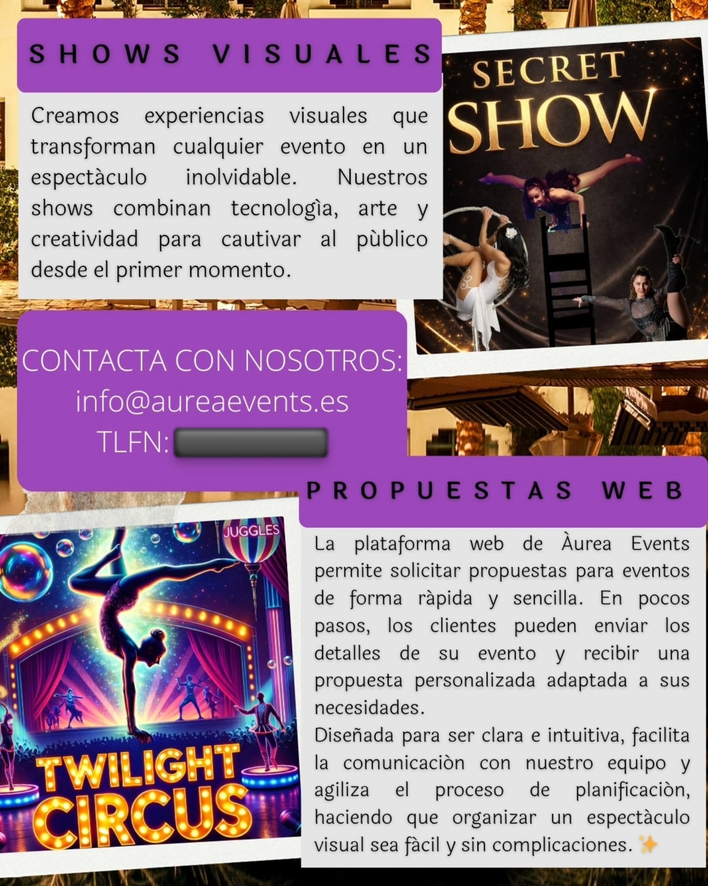 Shows visuales y acrobacia — espectáculos para eventos